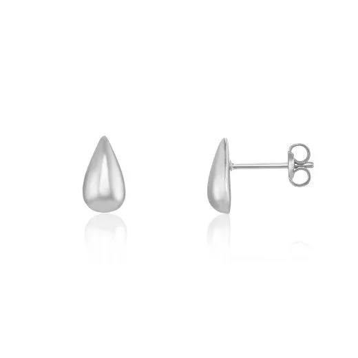 9ct Yellow Gold or 9ct White Gold Pear Stud Earrings