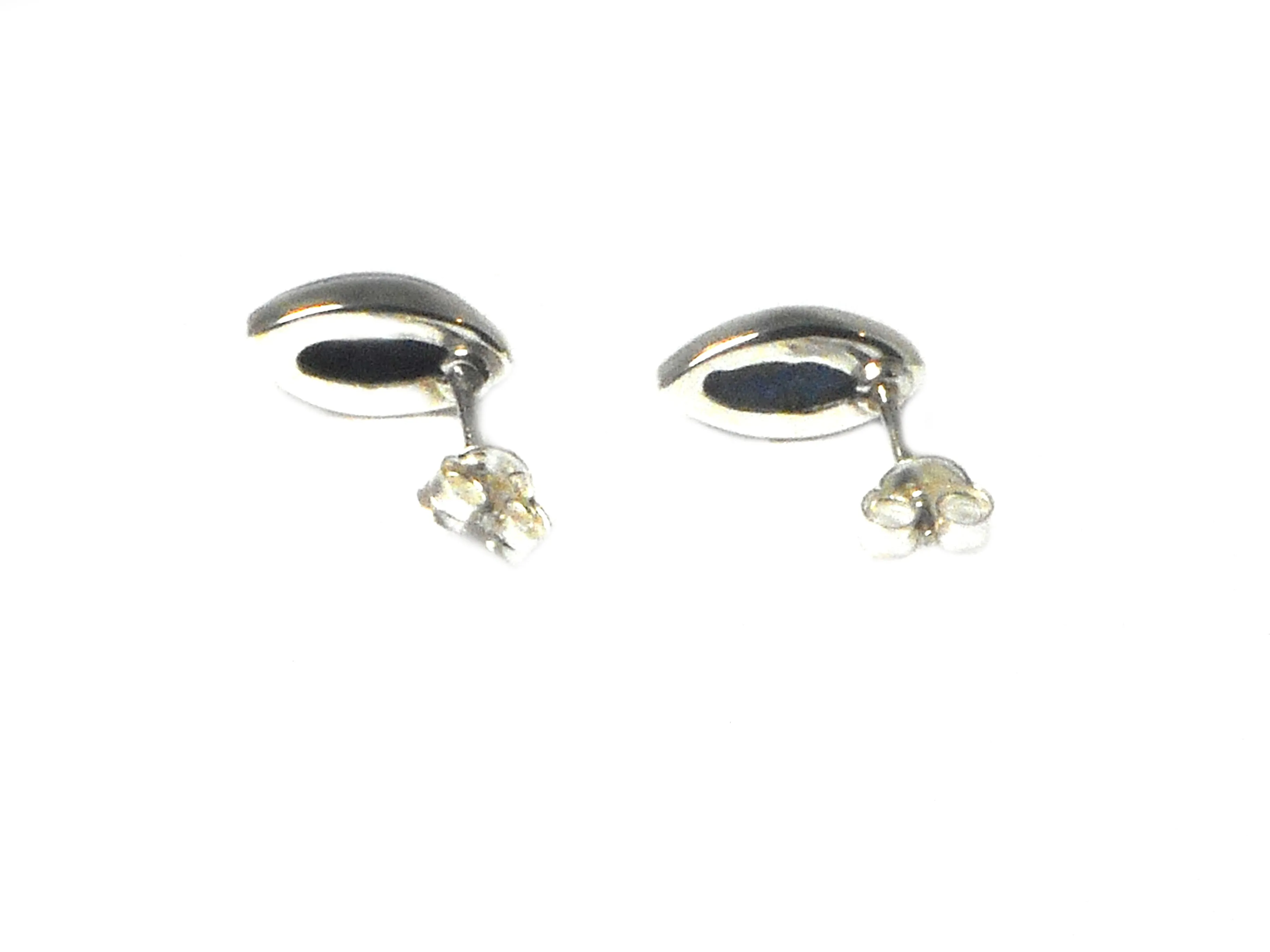 Blue LAPIS LAZULI Marquise Sterling Silver Stud Earrings 925 - 5 x 10 mm