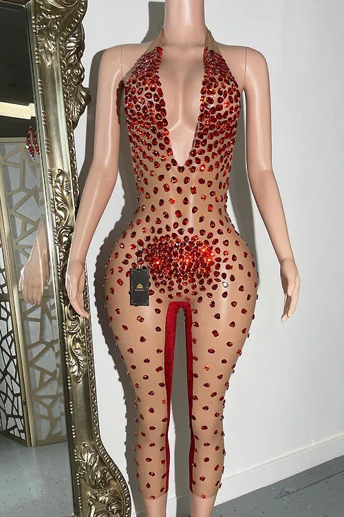 Cally Diamante Bodysuit (Ready To Ship)