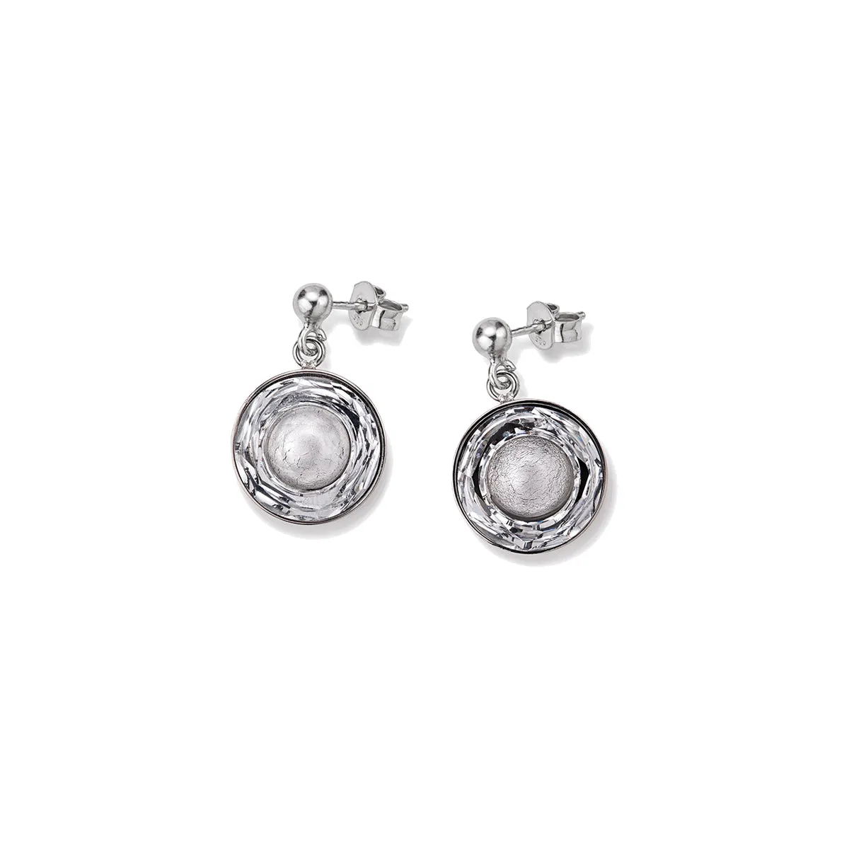 Coeur De Lion CL 4835/21-1700 Silver Coloured Hand Made Swarovski Crystals Earrings