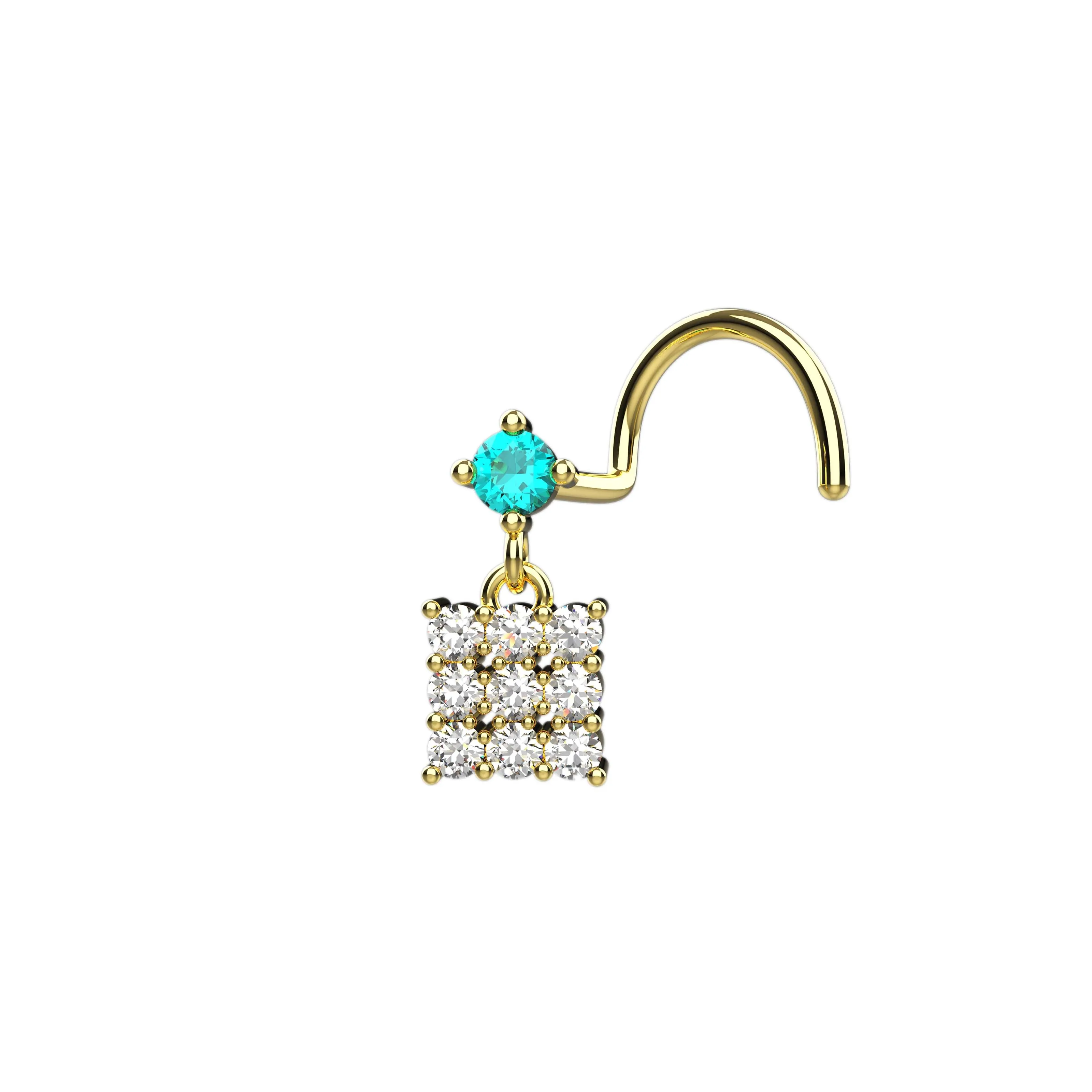 Dangle Nose Studs – Gold Dangling Nose Piercing Jewelry for Women