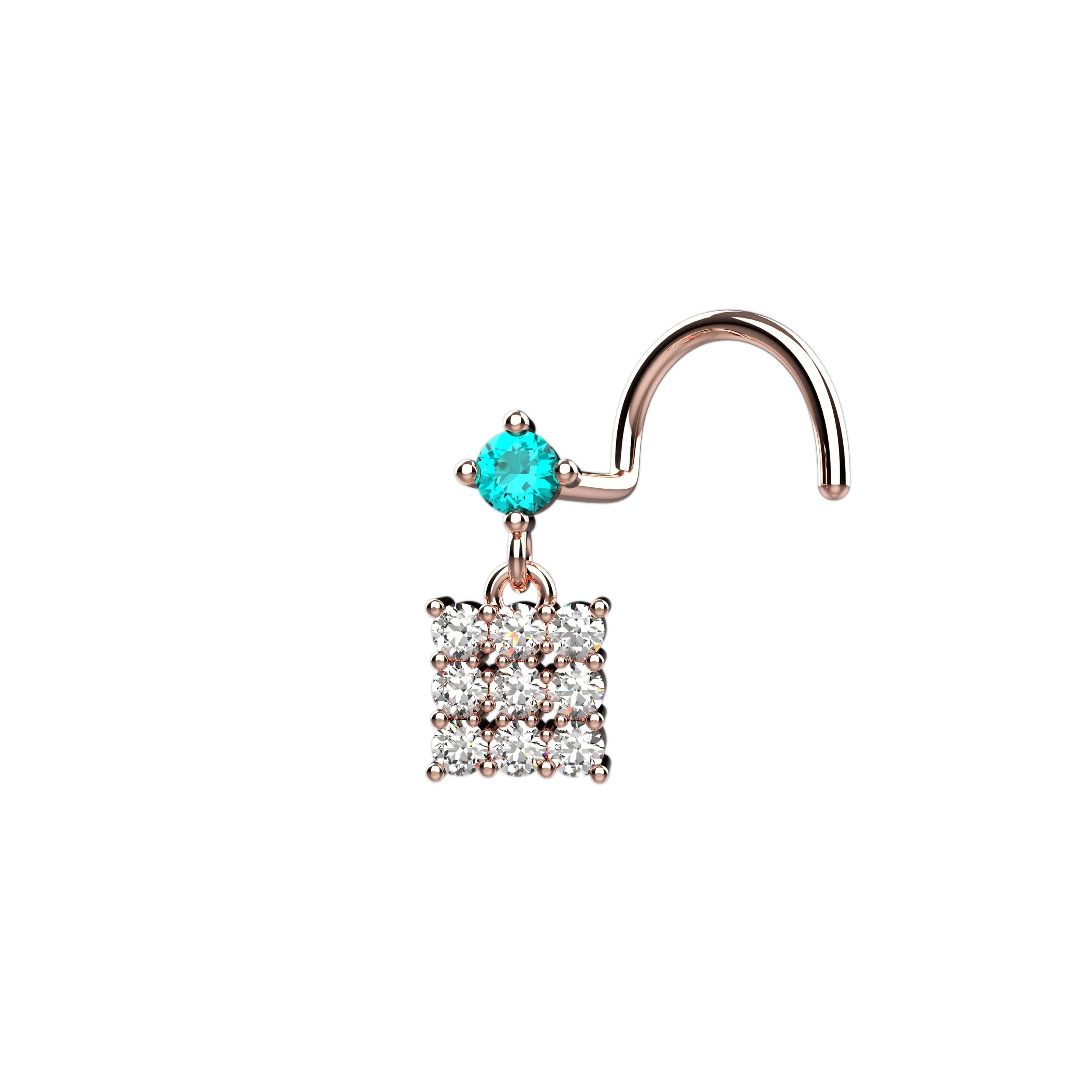 Dangle Nose Studs – Gold Dangling Nose Piercing Jewelry for Women