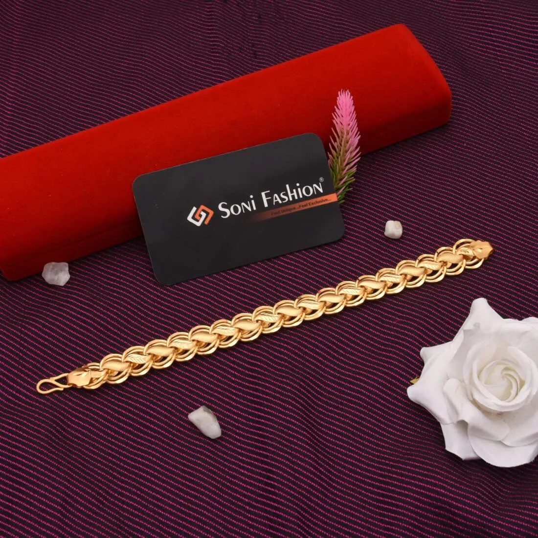 Distinctive Design Best Quality Gold Plated Kohli Bracelet For Men - Style B847