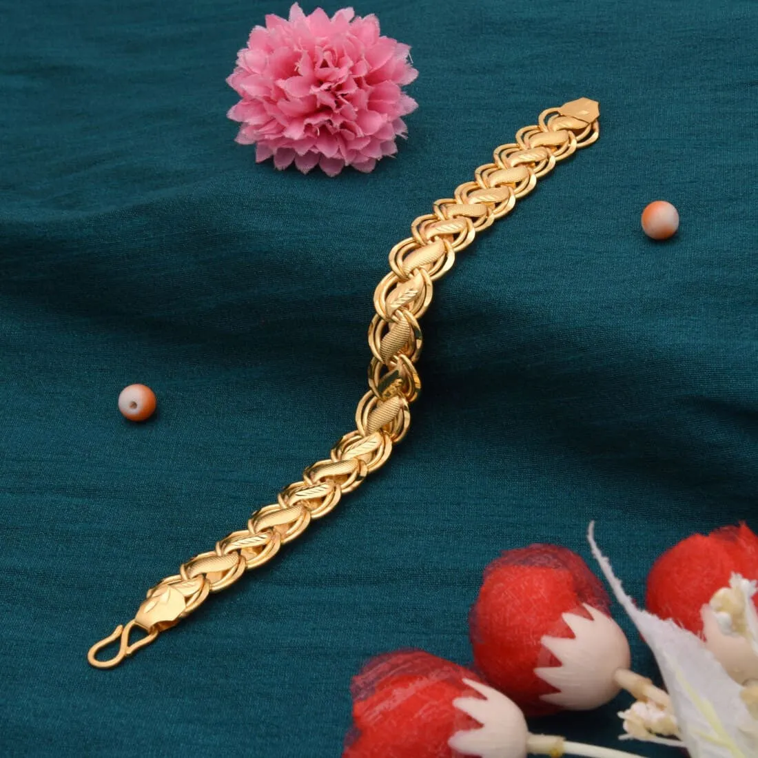Distinctive Design Best Quality Gold Plated Kohli Bracelet For Men - Style B847