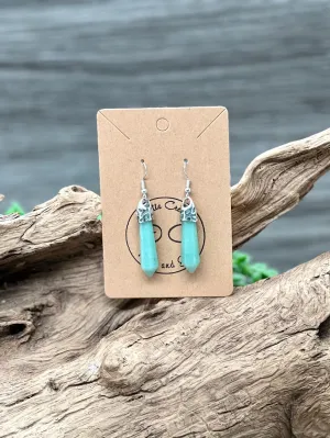 Green Aventurine Hanging Point Earrings