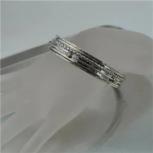 Hadar Designers Handmade 9k Yellow Gold 925 Silver Zircon Bangle Bracelet Made in Israel Gift for Her