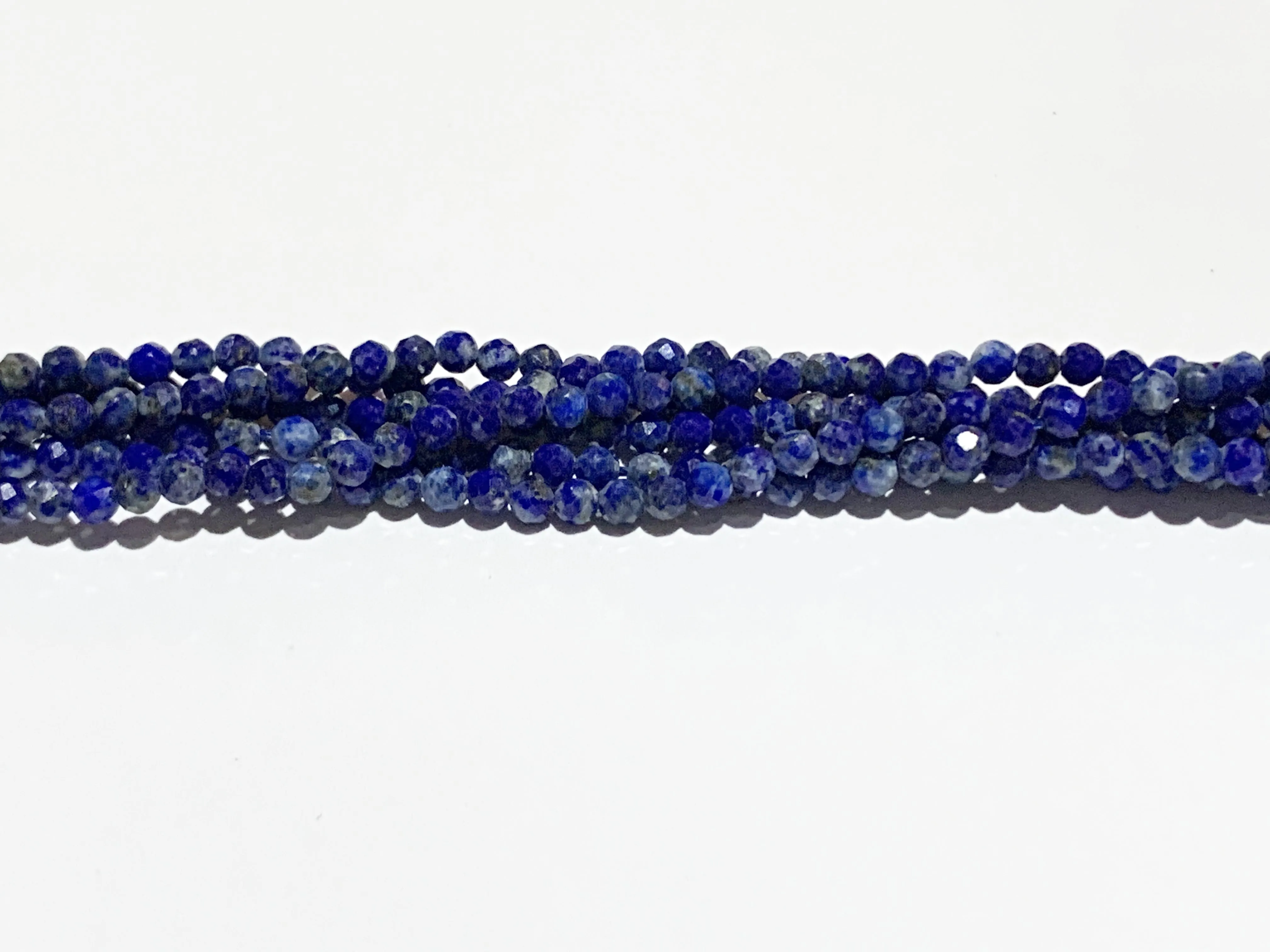 Lapis Lazuli Beads (Natural Colour) | Faceted Round Beads | 2mm | A Grade
