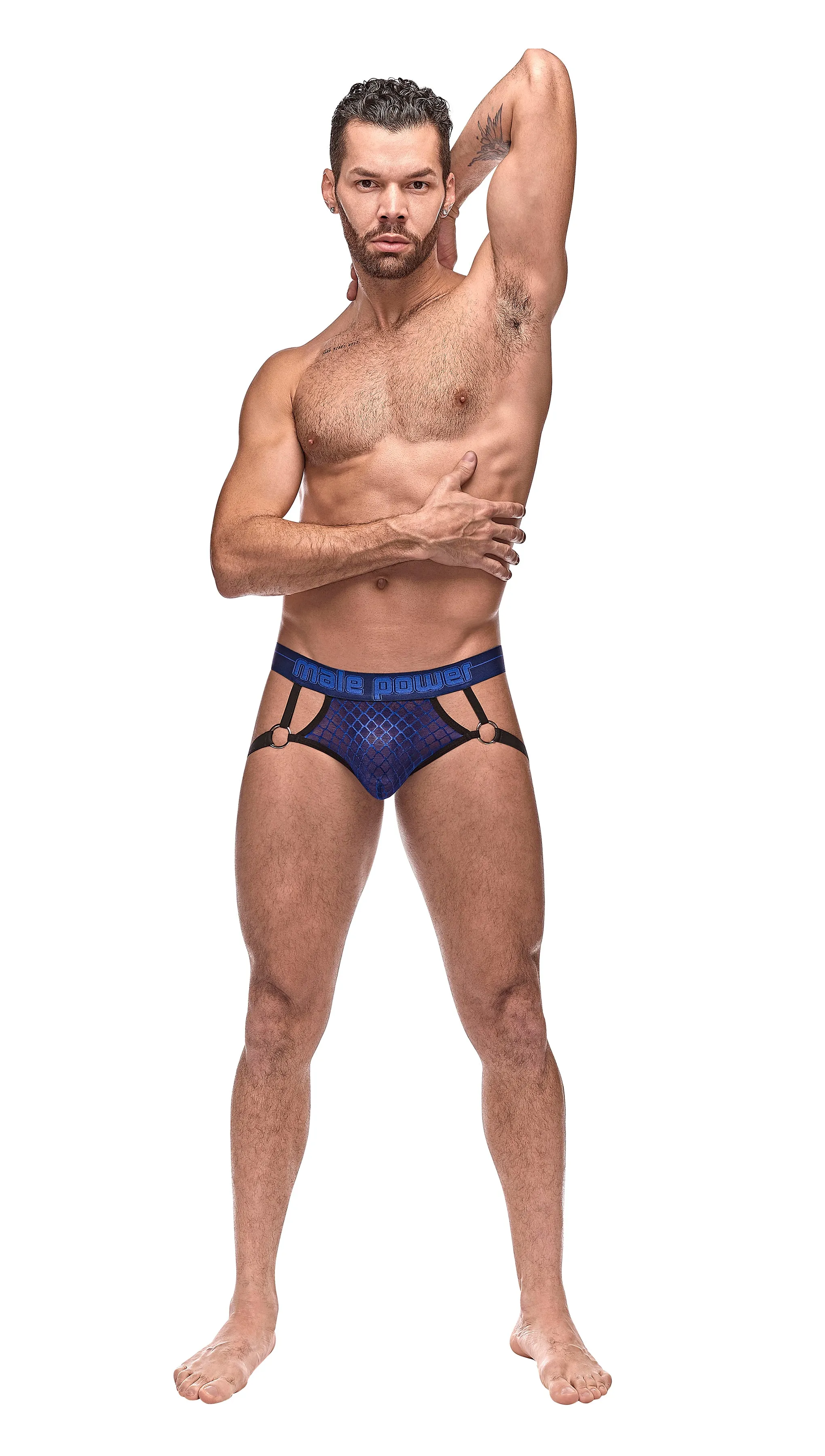 Male Power Diamond Mesh Ring Jock