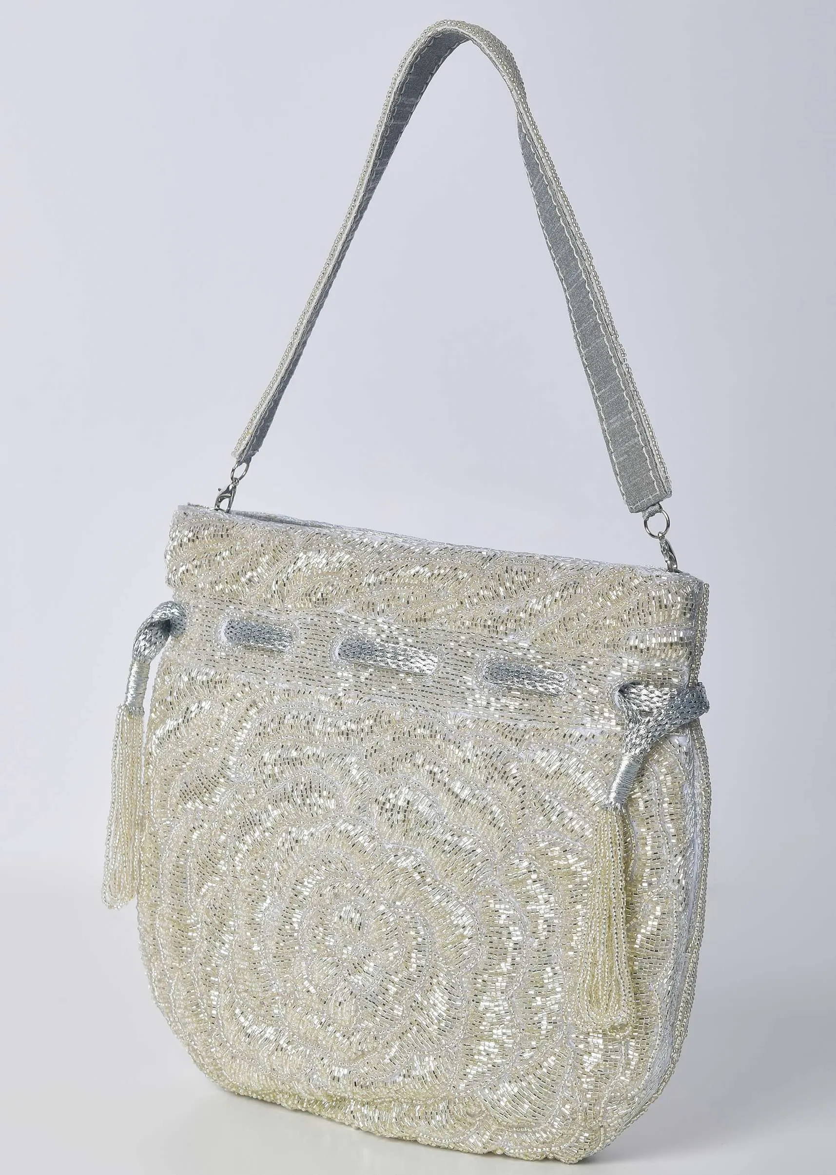 Multicolor Zari Embroidered Clutch
