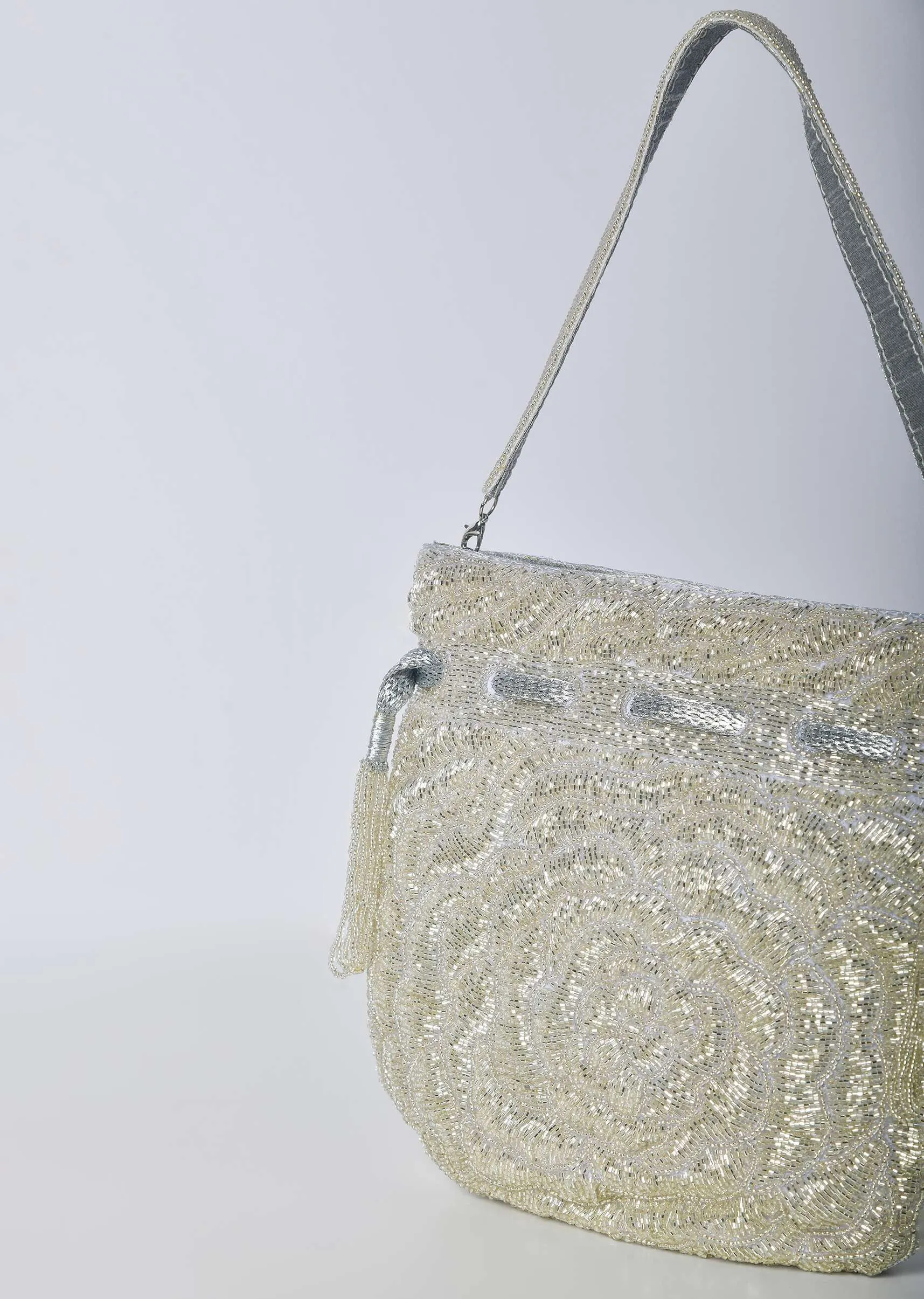 Multicolor Zari Embroidered Clutch