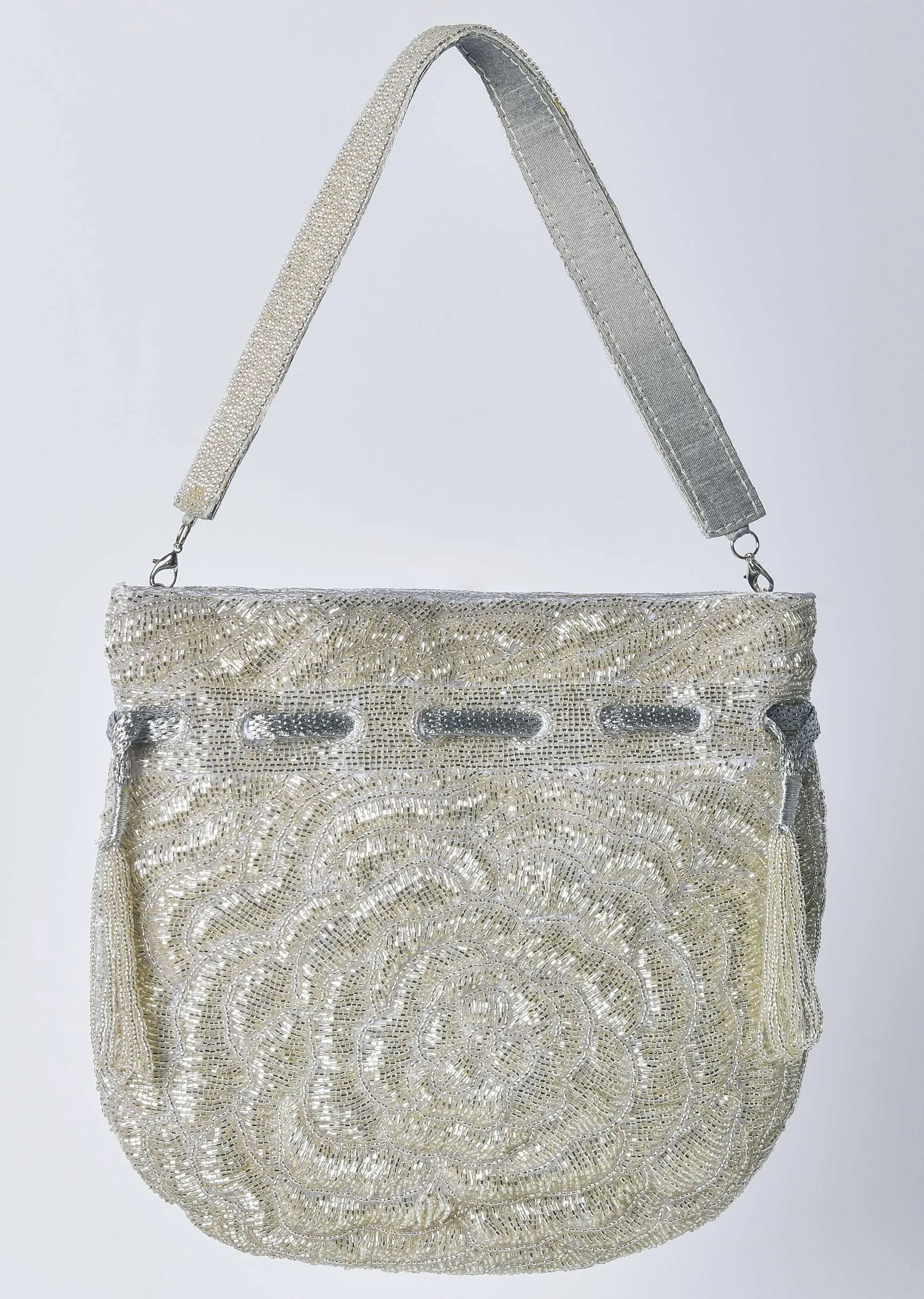 Multicolor Zari Embroidered Clutch