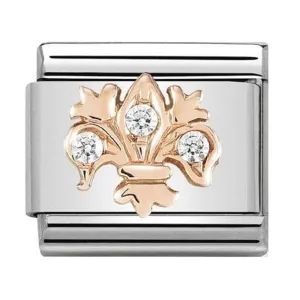 NOMINATION Link Rose Gold and CZ Lily