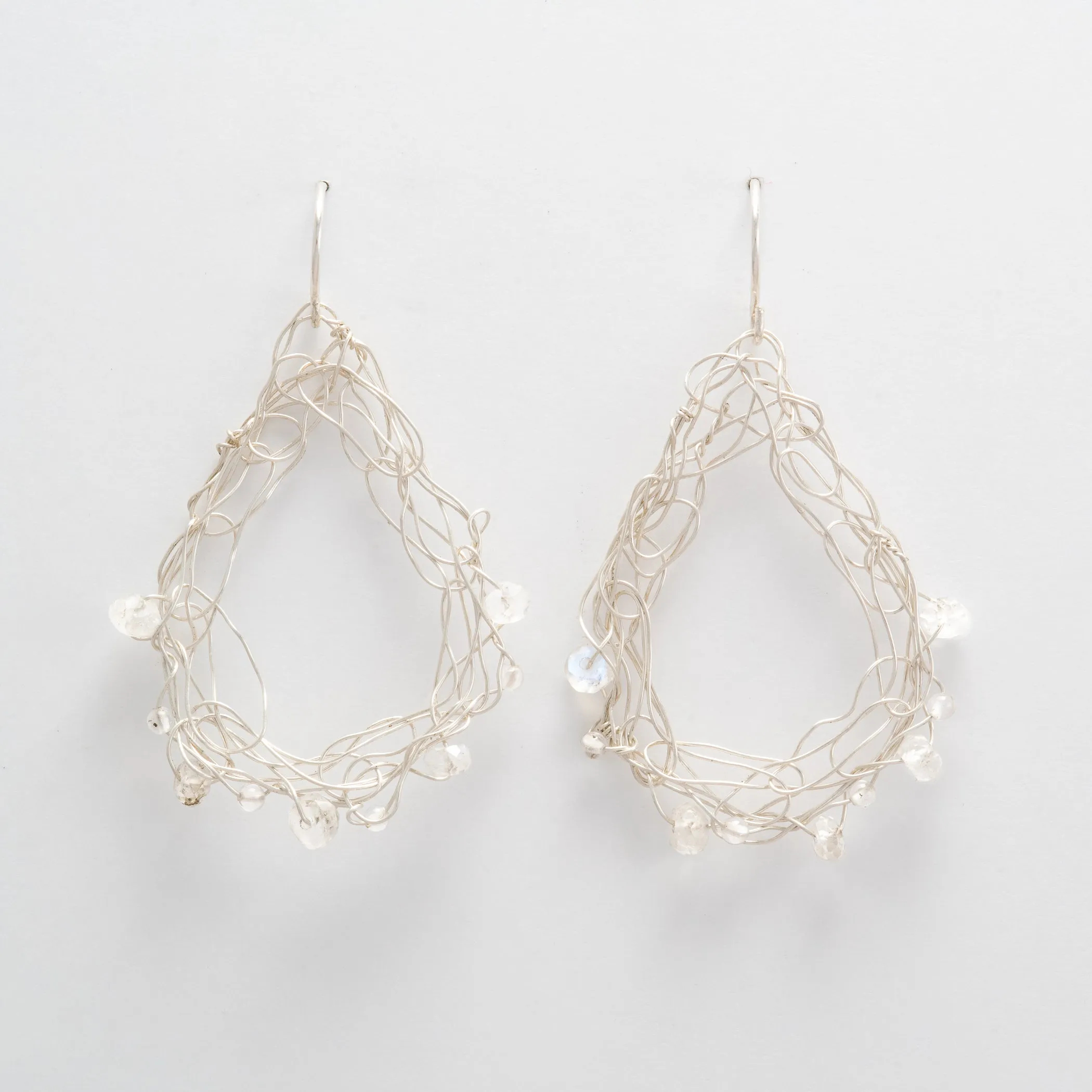 Open Hoops with Moonstone