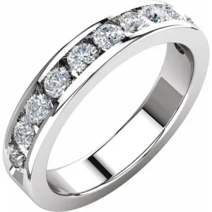 Platinum 3/4 CTW Round Diamond Anniversary Band