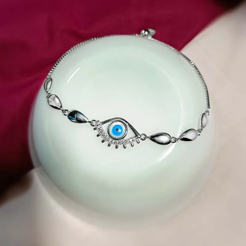 Silver Evil Eye Bracelet