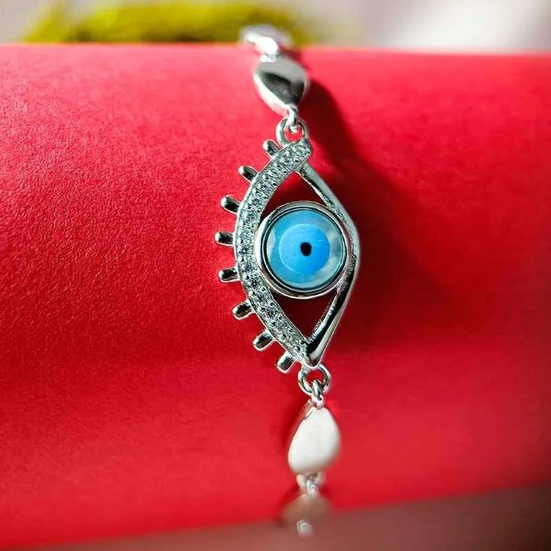 Silver Evil Eye Bracelet