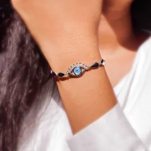 Silver Evil Eye Bracelet