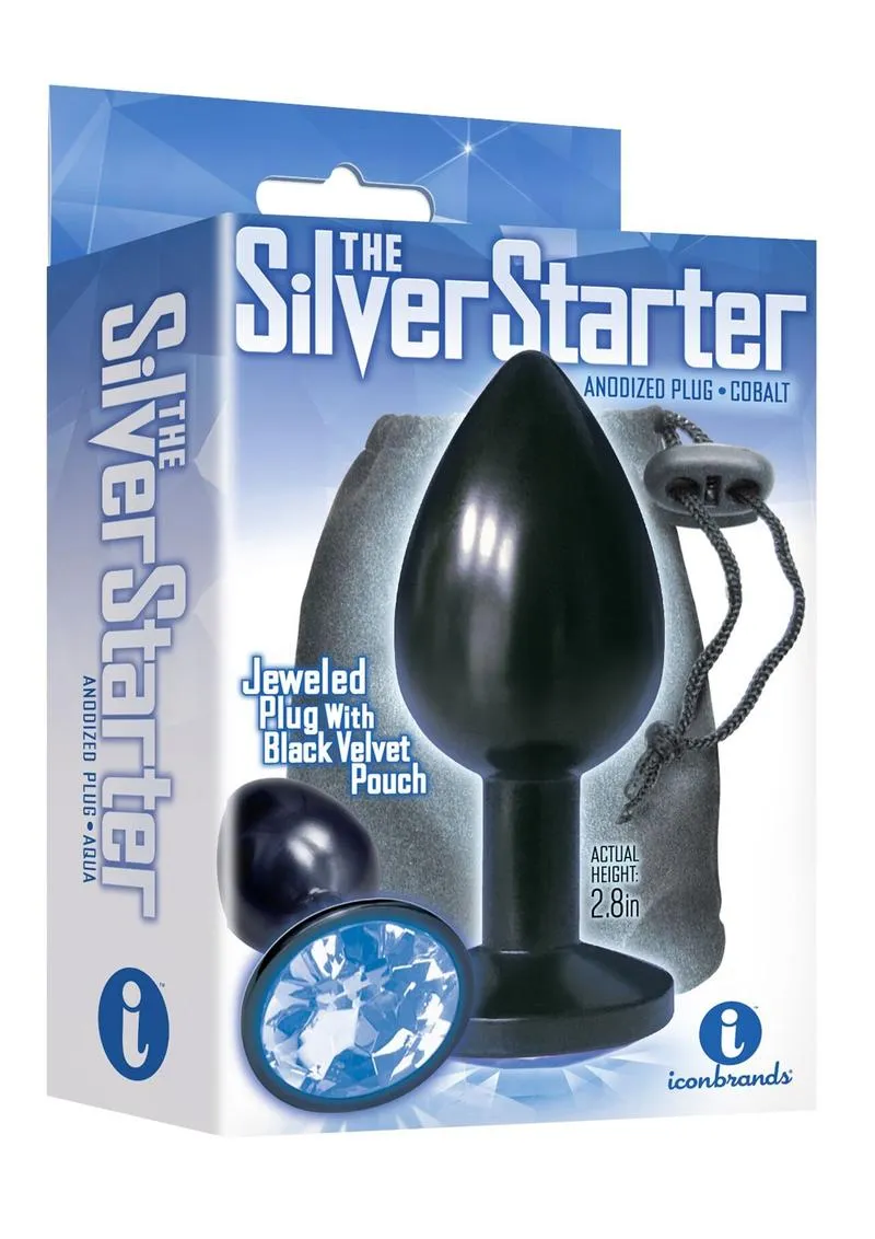The 9's - The Silver Starter Bejeweled Annodized Stainless Steel Plug