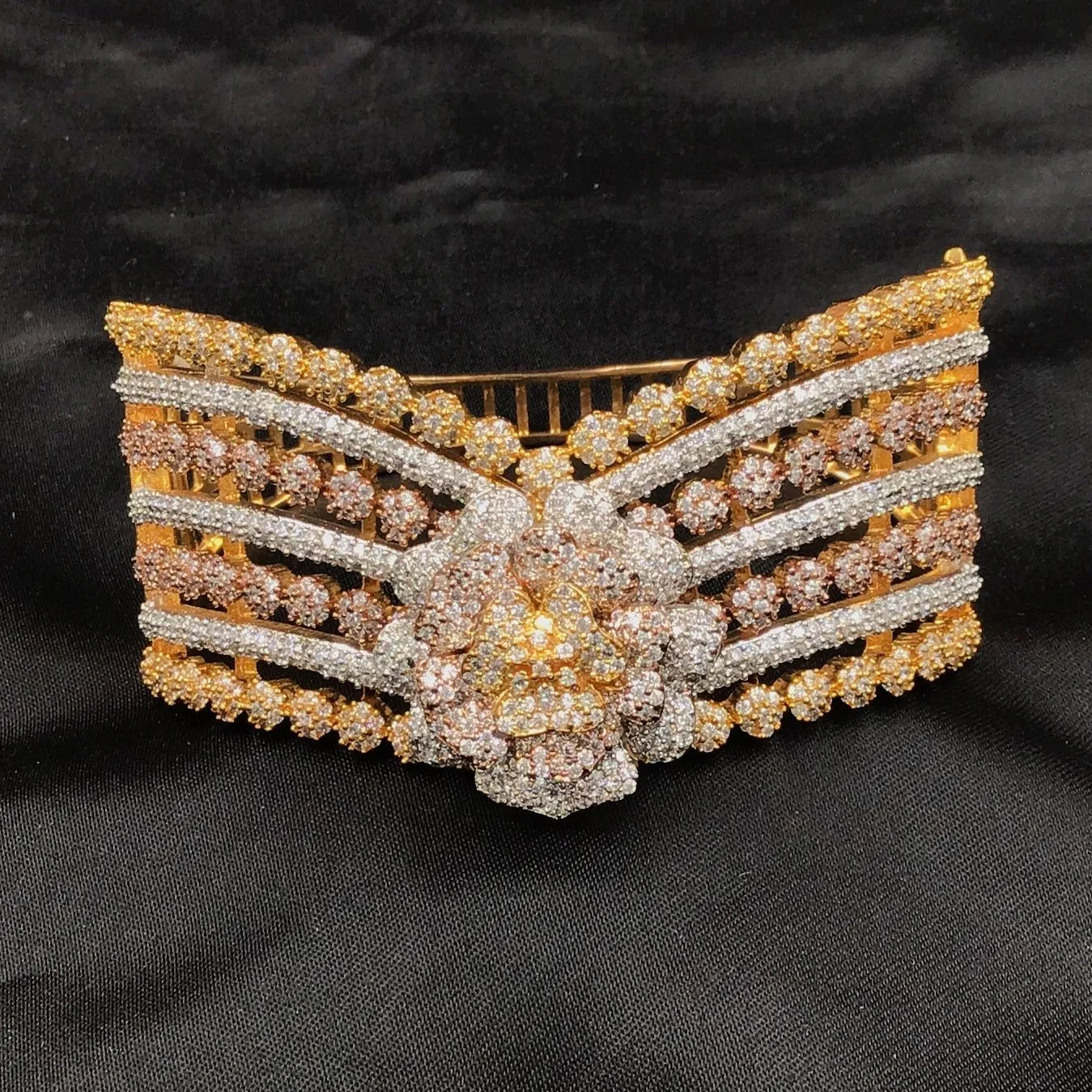 Three Tone Zircon/AD Bracelet 4969-9034