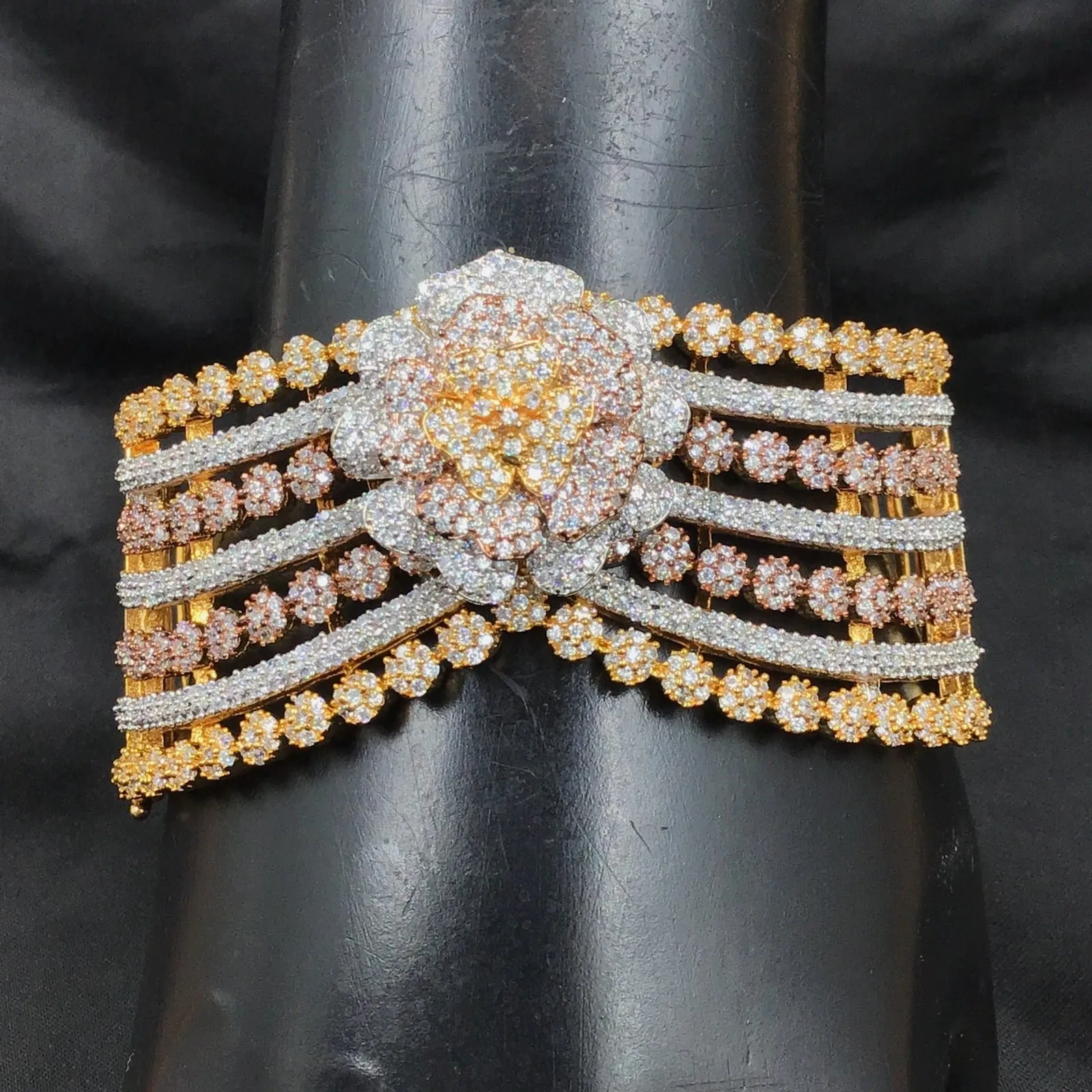 Three Tone Zircon/AD Bracelet 4969-9034