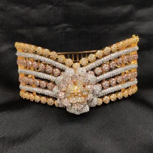 Three Tone Zircon/AD Bracelet 4969-9034